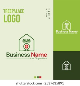 MODERN INNOVATIVE VECTOR Tree Palace LOGO