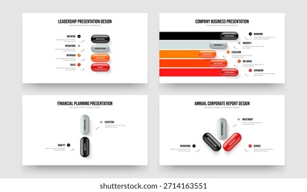 Paquete de Ilustración vectorial de diseño de presentación de diapositivas de diagrama de tres opciones. Profesional Innovación 4 5 2 Colección de diseño de diapositivas infográficas de 3 pasos.