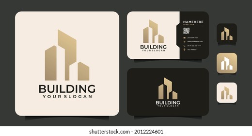 Modern inspirational architecture building logo symbol for branding. Logo can be used for icon, brand, identity, symbol, and construction