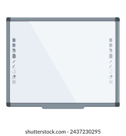 Modern interactive board icon cartoon vector. Media visual. Operator educator