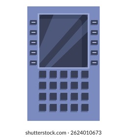 Modern intercom system with a blank display screen and buttons, allowing for communication and access control