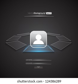 Modern Interface Design Login Screen | EPS10 Editable Vector Illustration