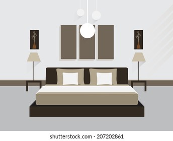 Modern interior bedroom