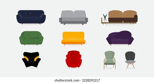 Modern Interior Comfortable Sofa Chairs Living Room Set Icon Home Furniture