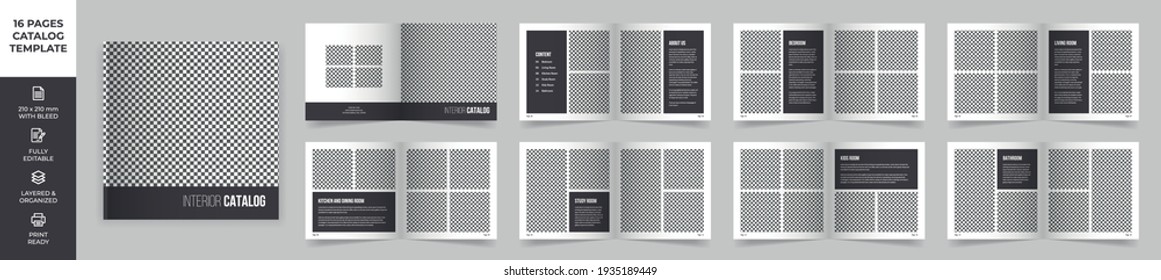 Modern Interior Design Catalog Layout, Product Catalog, Minimal Magazine Design, Square Brochure Design , Fashion And Multipurpose Portfolio, Photo Book Design