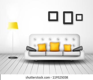 Modern interior design. Eps 10