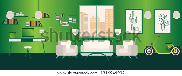 Modern Interior Design Freelance Workroom Furniture Stock