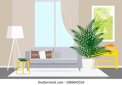 Modern interior design of a living room or office space in an modern style.