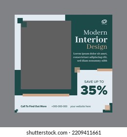 Modern Interior Design Social Media Cover Template