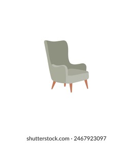 Moderne Inneneinrichtung Soft Chair Flat Design Illustration.