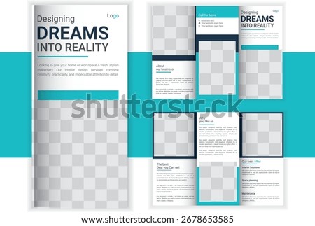 Modern Interior Triflod Brochure Design termplate