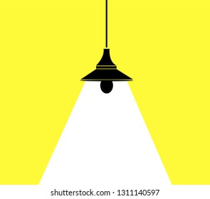 Modern interior.Vector Isolated Lamp.Lamp bulb Icon.