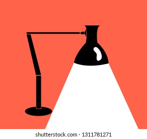 Modern interior.Vector Isolated Lamp.Lamp bulb Icon.