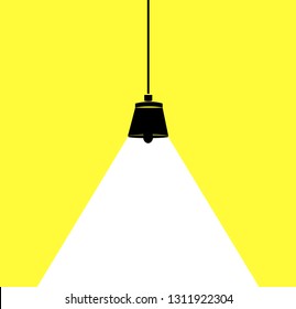Modern interior.Vector Isolated Lamp.Lamp bulb Icon.