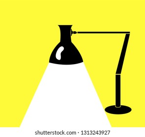 Modern interior.Vector Isolated Lamp.Lamp bulb Icon.