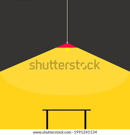 
Modern interior.Vector Isolated Lamp.Light bulb icon. interrogation room