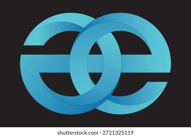 Logotipo moderno GE com gradiente azul