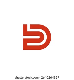 Modern Interlocking Letter D B Logo