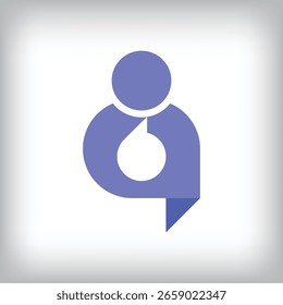Diseño de logotipo de burbuja de discurso interno moderno. Diseño de diálogo de ideas creativas, identidad corporativa. Vector