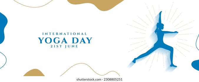 modern international yoga day event poster for healthy and balance life vector