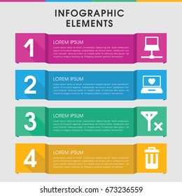 Modern internet infographic template. infographic design with internet icons includes laptop with heart. can be used for presentation, diagram, annual report, web design.