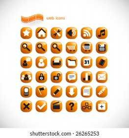 modern internet and mutlimedia  icons