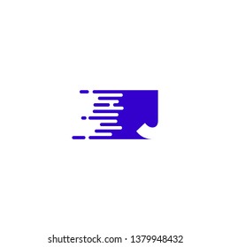 modern internet speed technology blue J logo letter design concept
