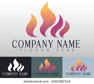 The modern interpretation of flames makes this logo ideal for brands that want to exude power, passion, and innovation.