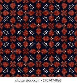 A modern interpretation of the Javanese Cinde Wilis batik motif. Seamless, decorative, and geometric pattern suitable for fabric printing, wallpaper, and crafts.