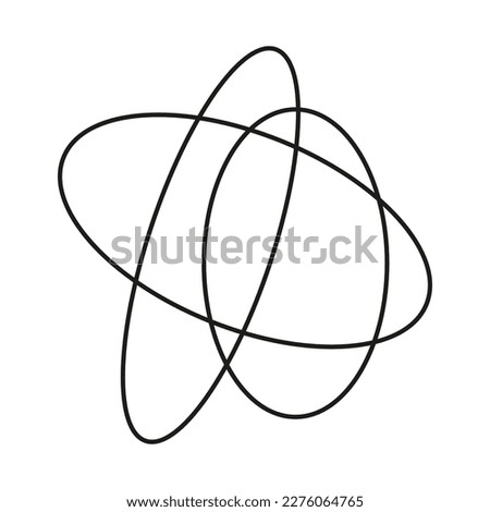 Modern intersecting circles lines. Data information infographic. Vector illustration.