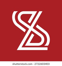 Logotipo moderno del monograma de la letra S entrelazada