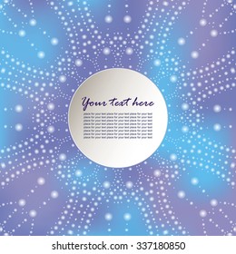 Modern invitation card. Template frame design for card. Elegant  colorful blurred background with lace ornament and place for text. Floral elements, ornate background. Vector illustration.