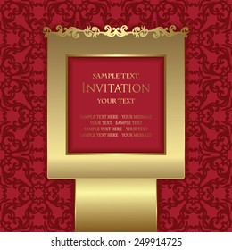 Modern invitation frame. Can be used as a certificate         