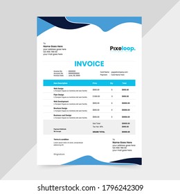 Modern invoice business template design vector