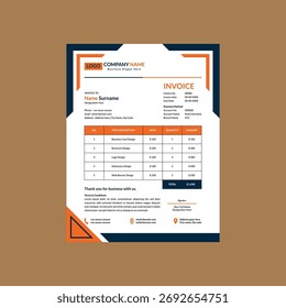 Modernes Rechnungsdesign. Abstrakte Layoutanzeige für die Werbeaktion.
