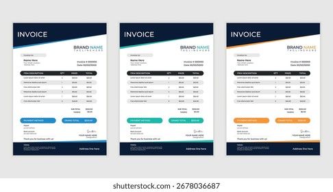 Paket für modernes Rechnungsdesign | Rechnungsentwurf