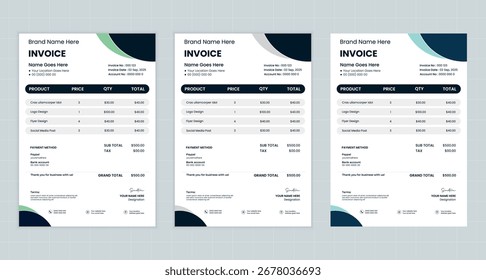 Modern Invoice Design Bundle | Invoice Design