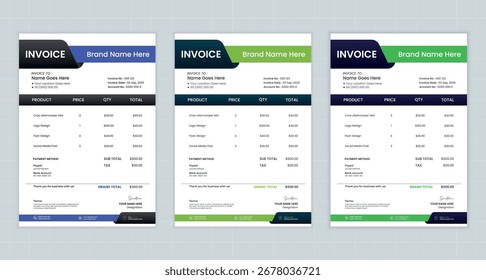 Modern Invoice Design Bundle | Invoice Design