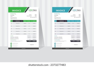 Modern Invoice Design  Template Here
