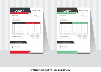Modern Invoice Design Template Here