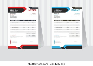 Modern Invoice Design Template Here