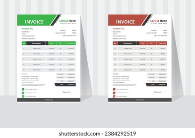 Modern Invoice Design Template Here