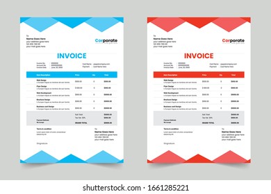 Modern Invoice form design template
vector