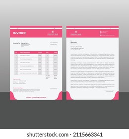 Modern Invoice and Letterhead template