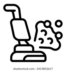 Modern ionizer vacuum cleaner icon outline vector. Tasks space. Dirty floor