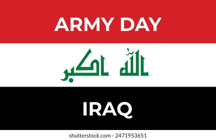 Modern iraq army day illustration in Flag.