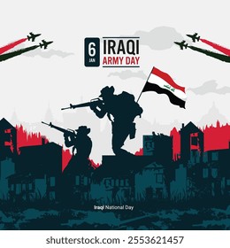 Modern iraq army day illustration