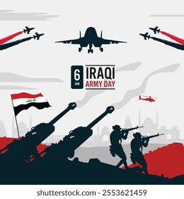 Modern iraq army day illustration