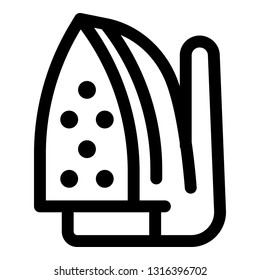 Modern iron icon. Outline modern iron vector icon for web design isolated on white background