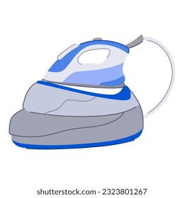 modern iron laundry cartoon. house housework, domestic steam modern iron laundry sign. isolated symbol vector illustration